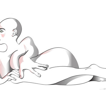 Dessin intitulée "Nue, simplement.jpg" par Laurent Diesler, Œuvre d'art originale, Photographie numérique