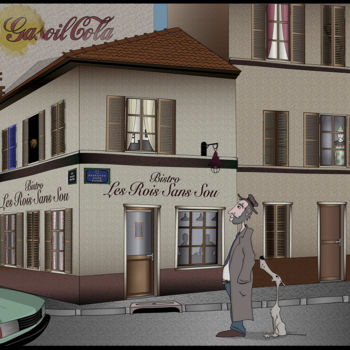 Digital Arts titled "Rue des passants sa…" by Laurent Diesler, Original Artwork, 2D Digital Work