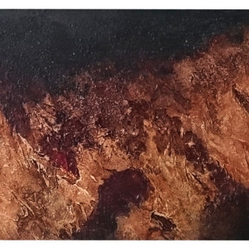 Painting titled "Lava II" by Tomira Muguet, Original Artwork, Acrylic