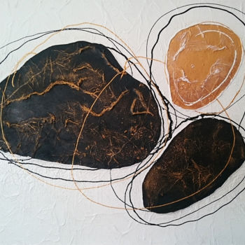 Malerei mit dem Titel "Stones III (2019)" von Tomira Muguet, Original-Kunstwerk, Acryl
