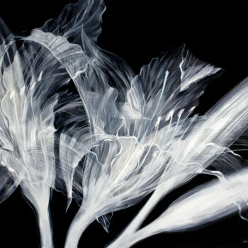 Картина под названием "Floral transparency" - Dita Lūse, Подлинное произведение искусства, Масло