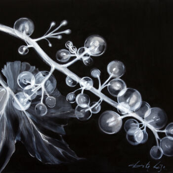 Painting titled "A Bunch of grapes" by Dita Lūse, Original Artwork, Oil