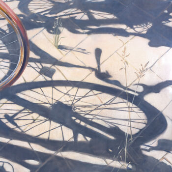 Malerei mit dem Titel "Sun time II" von Dita Lūse, Original-Kunstwerk, Öl Auf Keilrahmen aus Holz montiert