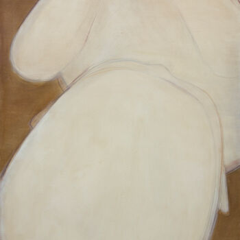 Картина под названием "Human II" - Dita Lūse, Подлинное произведение искусства, Масло Установлен на Деревянная рама для носи…