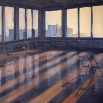 Peinture intitulée "Sunset" par Dita Lūse, Œuvre d'art originale