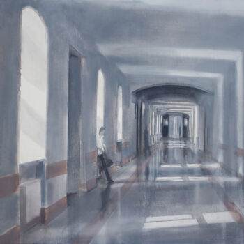 Malarstwo zatytułowany „Hallway” autorstwa Dita Lūse, Oryginalna praca, Olej