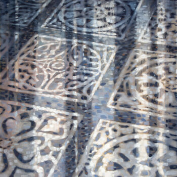 Malerei mit dem Titel "Grey floor" von Dita Lūse, Original-Kunstwerk, Öl