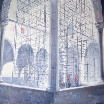Картина под названием "Restoration" - Dita Lūse, Подлинное произведение искусства, Масло