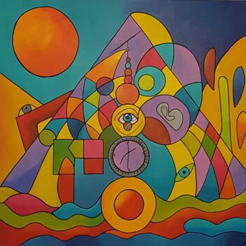 Painting titled "Colourful moments" by Diva Laranja, Original Artwork, Acrylic