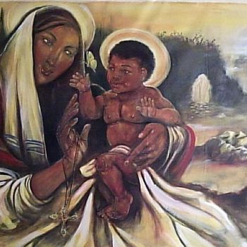 Pintura titulada "mother,s love" por Divinciboy, Obra de arte original