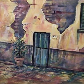 Painting titled "italian alley" by Divinciboy, Original Artwork