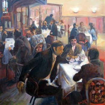 Painting titled "03 - yemek (dining)…" by Diler Yavaş, Original Artwork