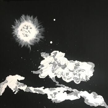 Pittura intitolato "Plein lune" da Djamael Soulaimana (Swun), Opera d'arte originale, Acrilico