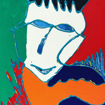 Pittura intitolato "L'aveugle" da Djamael Soulaimana (Swun), Opera d'arte originale, Acrilico