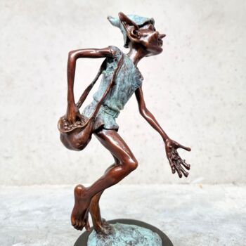 Скульптура под названием "Bronze forest elf" - Djamel Eddine Hafis, Подлинное произведение искусства, Бронза