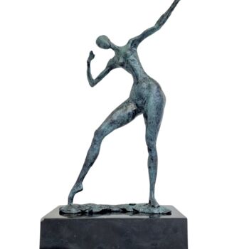 Sculpture titled "dame dansante" by Djamel Eddine Hafis, Original Artwork, Bronze