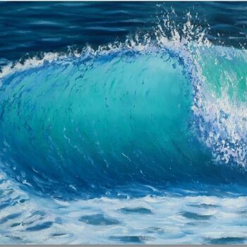 Peinture intitulée "Surf" par Djamel Eddine Hafis, Œuvre d'art originale, Huile