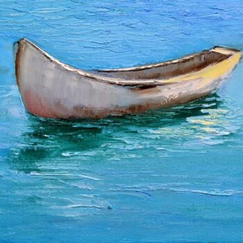 "White Boat" başlıklı Tablo Djamel Eddine Hafis tarafından, Orijinal sanat, Akrilik