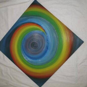 Schilderij getiteld "colors" door Djamel Kahli, Origineel Kunstwerk, Olie