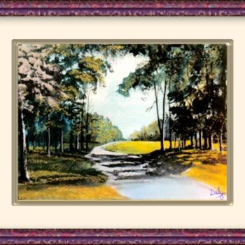 Painting titled "Country lane" by David Daly, Original Artwork, Other
