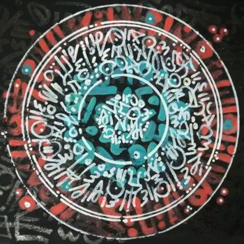 Painting titled "identité 3" by Fekir Djilali Djafer, Original Artwork, Acrylic
