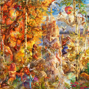 Digital Arts titled "Sunlight fairy-tales" by Djimme Dorje Ahni, Original Artwork, Digital Painting