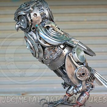 Sculpture intitulée ""The Owl" C'est Cho…" par J.D.C.Metal Art Sculptures, Œuvre d'art originale