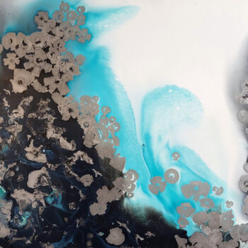 Malerei mit dem Titel "FLOWERING SAKURA" von Djuliana Prix, Original-Kunstwerk, Acryl Auf Aluminium montiert