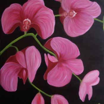 Malarstwo zatytułowany „orchidée” autorstwa D Laure, Oryginalna praca, Olej