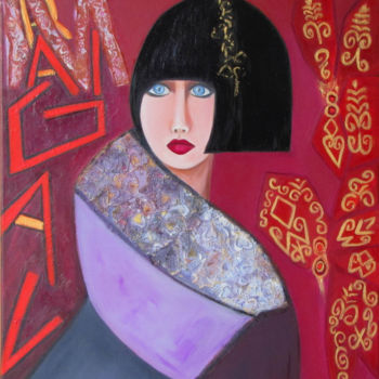 Painting titled "magali" by D Laure, Original Artwork, Oil