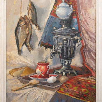 Peinture intitulée "Still life with Rus…" par Dmitri Kabaev, Œuvre d'art originale, Huile