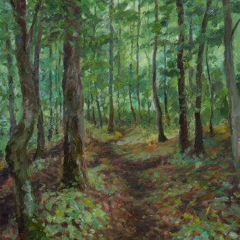 "The Forest Path. Or…" başlıklı Tablo Nikolay Dmitriev tarafından, Orijinal sanat, Petrol Ahşap Sedye çerçevesi üzerine mont…