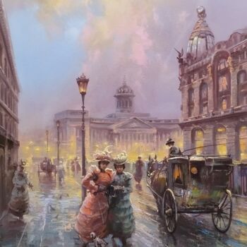 Картина под названием ""теплый вечер"" - Дмитрий Балахонов, Подлинное произведение искусства, Масло