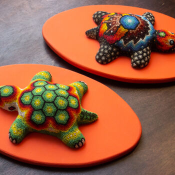 Scultura intitolato "Good luck turtles" da Dmitrii Kastalskii, Opera d'arte originale, Mosaico
