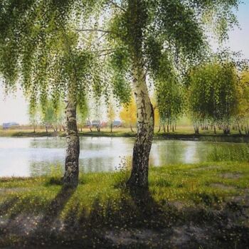Картина под названием "Скоро осень" - Дмитрий Репин, Подлинное произведение искусства, Масло