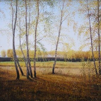 Pintura titulada "Золотая осень" por Dmitrii Repin, Obra de arte original
