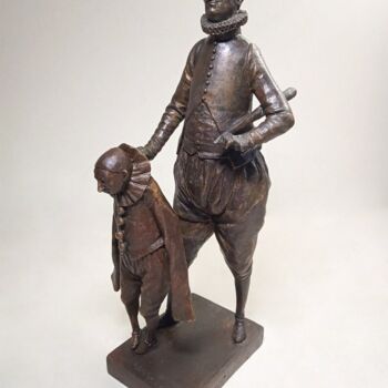 Sculpture titled "Statuette Teaching…" by Dmitriy Shevchuk, Original Artwork, Bronze
