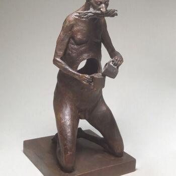 Sculptuur getiteld "Philosopher bronze…" door Dmitriy Shevchuk, Origineel Kunstwerk, Bronzen