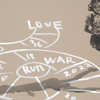 Pintura intitulada "Run. Love" por Dmitrii Filatov, Obras de arte originais, Tinta
