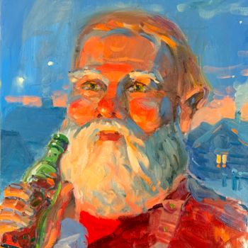 Картина под названием "Socrates tastes Coc…" - Dmitry Glushko, Подлинное произведение искусства, Масло