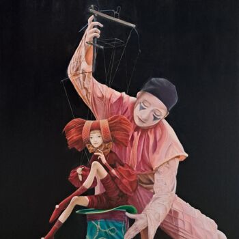 Schilderij getiteld "Кукла" door Dmitriy Pokanevich, Origineel Kunstwerk, Olie