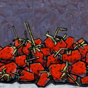 Картина под названием "клубника" - Dmitriy Trubin, Подлинное произведение искусства