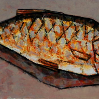 Schilderij getiteld "рыба" door Dmitriy Trubin, Origineel Kunstwerk