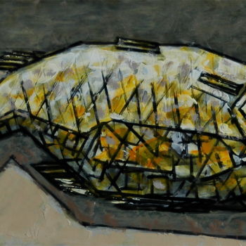 Peinture intitulée "рыба" par Dmitriy Trubin, Œuvre d'art originale