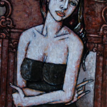 Картина под названием "портрет дочери | po…" - Dmitriy Trubin, Подлинное произведение искусства