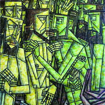 Peinture intitulée "ПОЦЕЛУЙ ИУДЫ/JUDAS'…" par Dmitriy Trubin, Œuvre d'art originale, Acrylique
