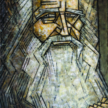 Peinture intitulée "Leonardo da Vinci" par Dmitriy Trubin, Œuvre d'art originale