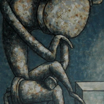 Peinture intitulée "РАЗМЫШЛЯЮЩИЙ МИНОТА…" par Dmitriy Trubin, Œuvre d'art originale, Acrylique