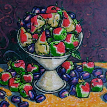 Pintura intitulada "fruit / фрукты / Ob…" por Dmitriy Trubin, Obras de arte originais