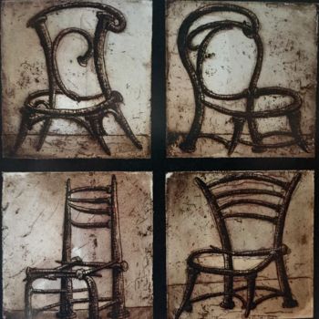 Impressões e gravuras intitulada "стулья из гвоздей" por Dmitriy Trubin, Obras de arte originais, Outro